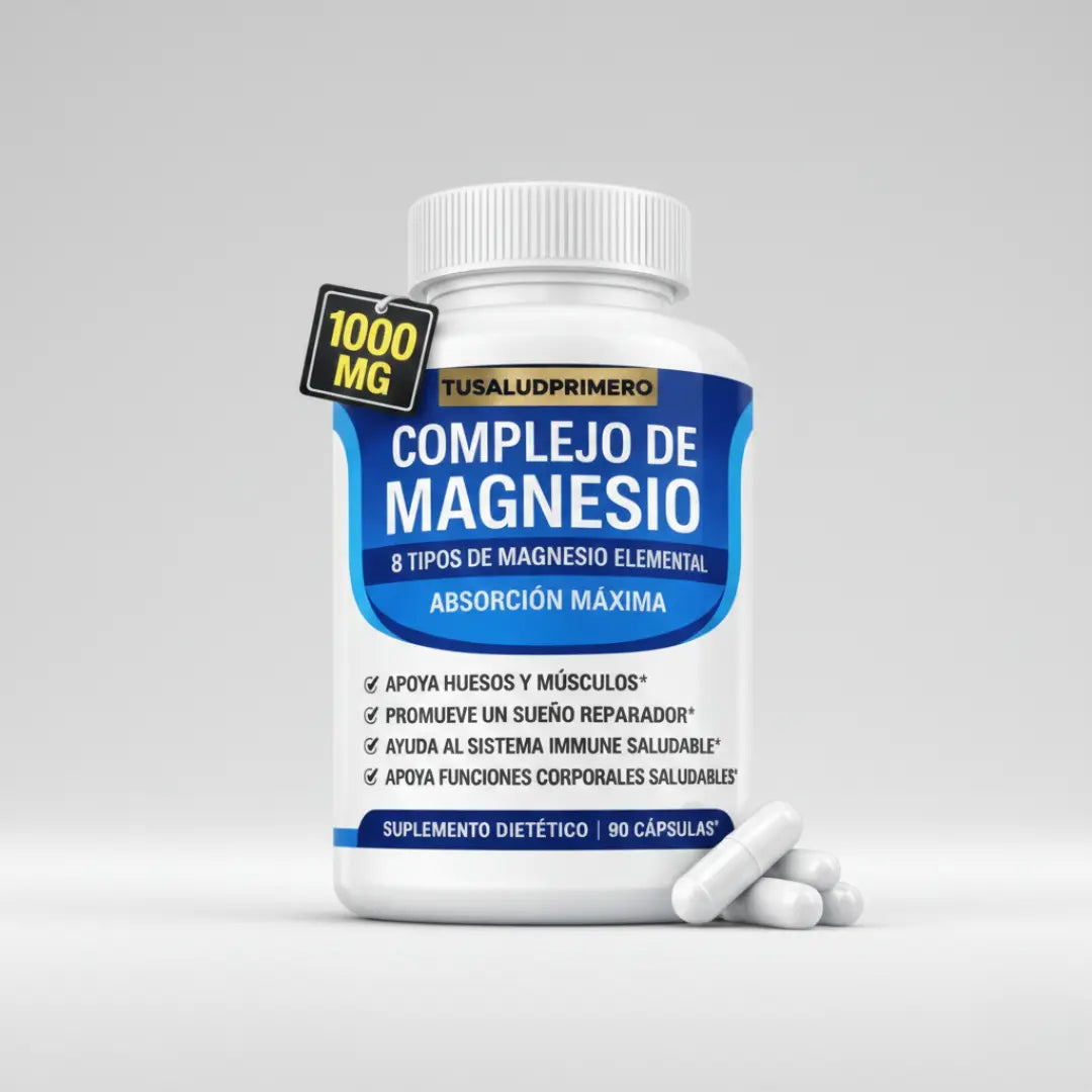 MAGNESIO COMPLEJO 8 BENEFICIOS VISIBLES 1000 MG TUSALUDPRIMERO